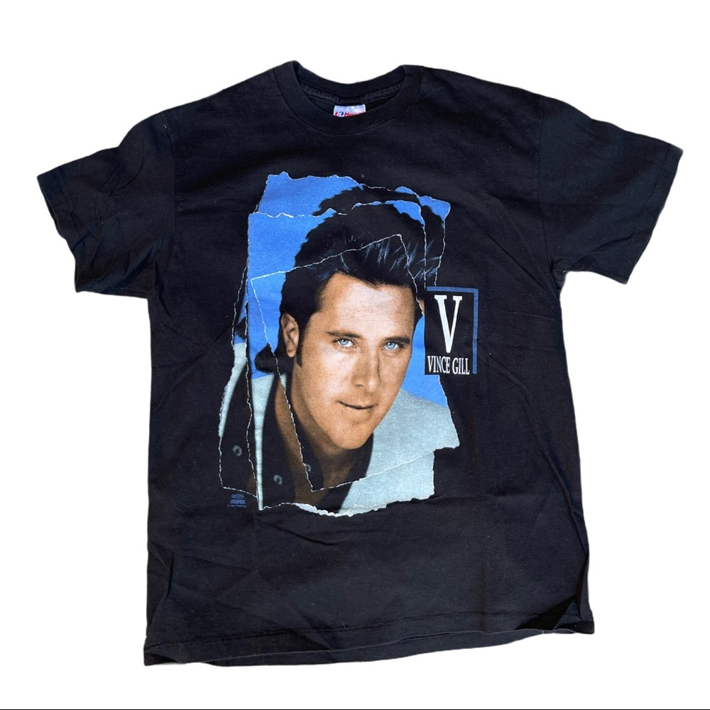 90s Vince Gill Graphic Band Tee T-shirt Size Large